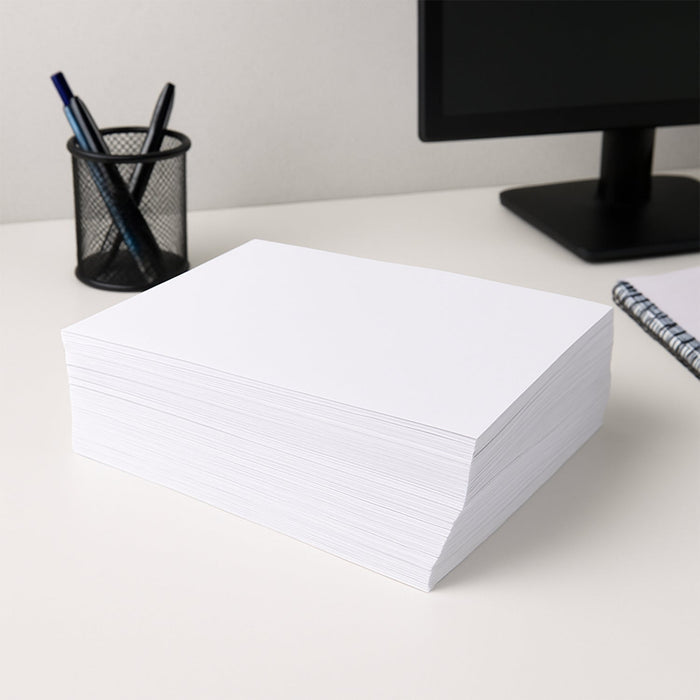 Printed document on vivid, bright A4 copier paper