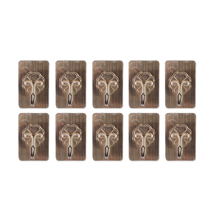 Kitchen and bathroom adhesive plastic hooks set