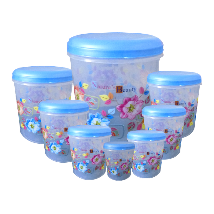 Stackable transparent air tight containers showcasing their secure seals.