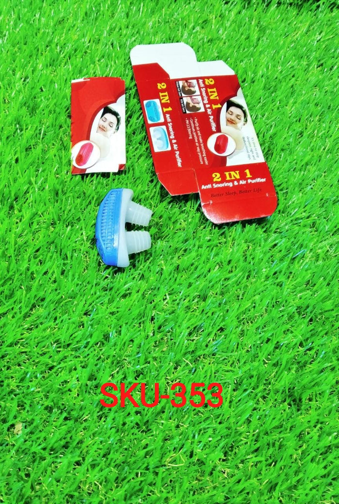 Anti-Snoring Nose Clip with integrated air purification technology.
