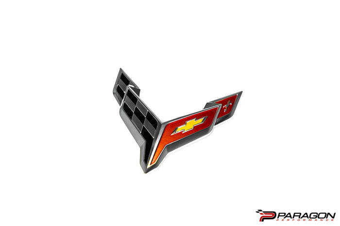 C8 Corvette Chrome Front Flag Emblem