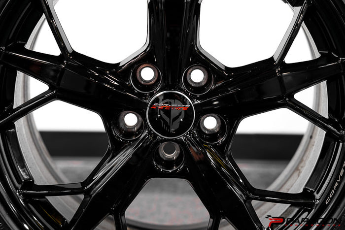 C8 Corvette Jake Skull center caps - GM OEM
