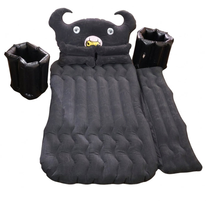 Car air mattress installed in car back seat for sleeping