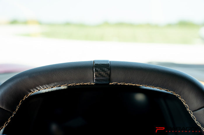 CCS C8 Corvette Blue Carbon Fiber 12 Oclock Steering Wheel Trim