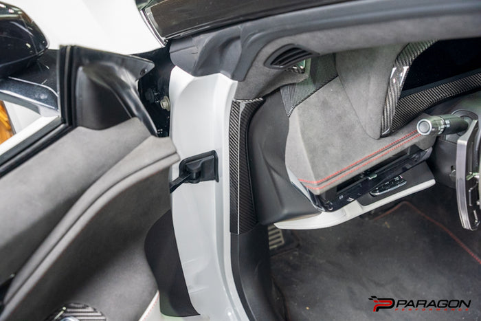 CCS C8 Corvette Carbon Fiber Dashboard Door Sill Trim