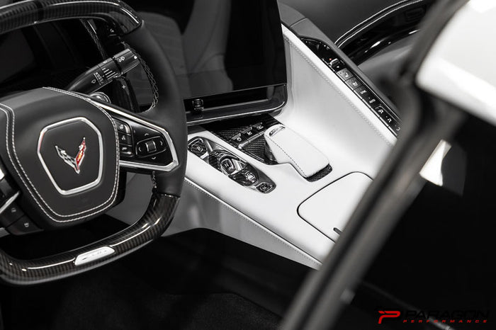 CCS C8 Corvette Carbon Fiber Transmission Control Button Covers