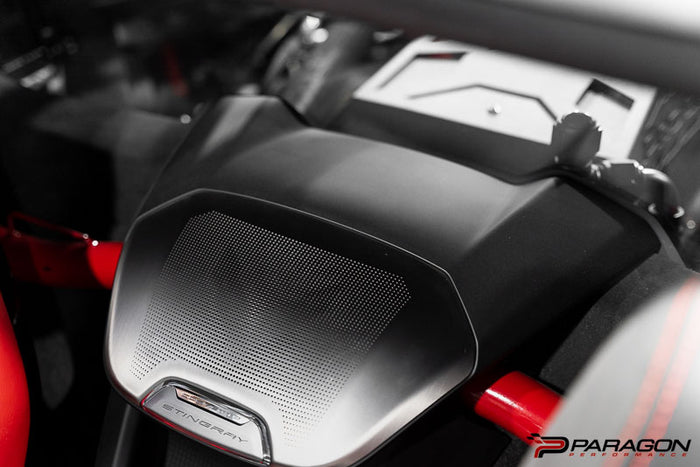 CCS C8 Corvette Carbon Fiber Waterfall Speaker Trim Cover - Coupe
