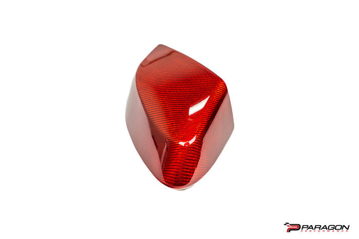 CCS C8 Corvette Red Carbon Fiber Mirror Overlays