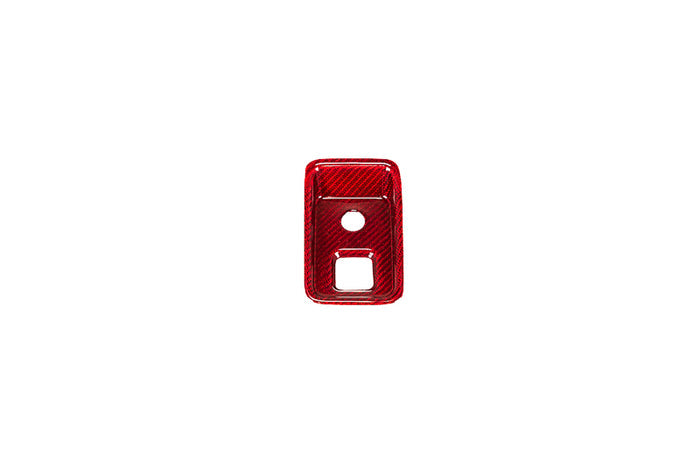 CCS C8 Corvette Red Carbon Fiber Parking Brake Cover