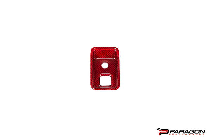 CCS C8 Corvette Red Carbon Fiber Parking Brake Cover