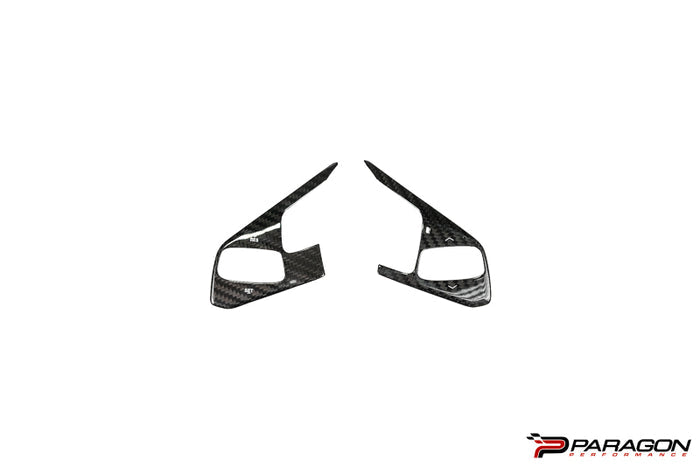 CCS C8 Corvette Steering Wheel Black Side Covers - Heated