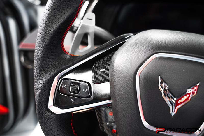 CCS C8 Corvette Steering Wheel Button Covers - Heated