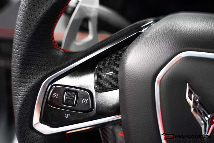 CCS C8 Corvette Steering Wheel Button Covers - Heated