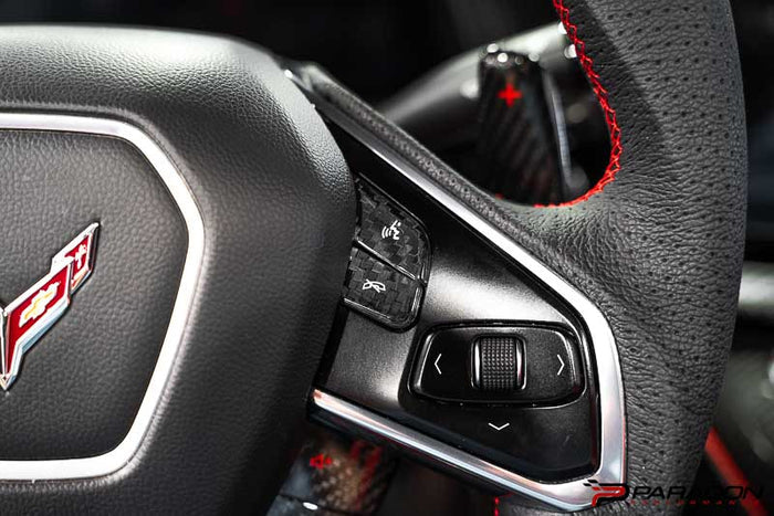 CCS C8 Corvette Steering Wheel Button Covers 1LT Only - NON HEATED