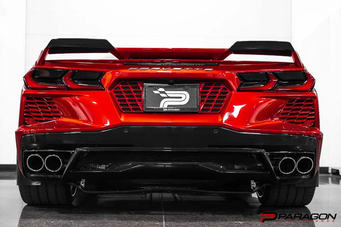 CCS C8 Corvette Z51 Spoiler Wickers - Carbon Flash