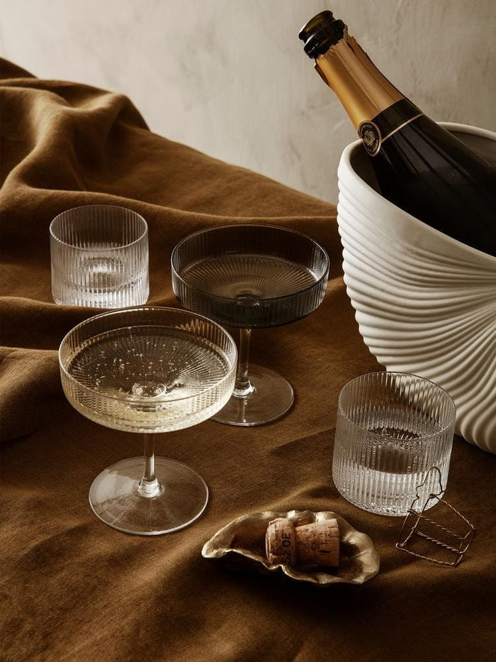Coupes à Champagne Ferm Living - Ripple (set of 2)