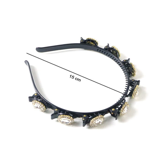 Party wear crystal hairband with embellishments