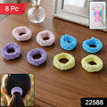 Colorful elastic hair ties set for gentle hair hold