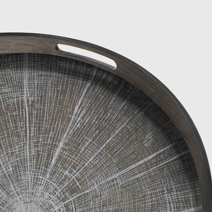 Ethnicraft Plateau en Bois Slice, rond, 48x48x4 cm, finition blanche