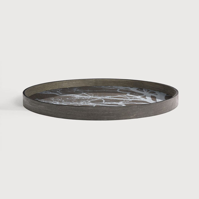 Ethnicraft Plateau en Bois Arbre, rond, 61x61x4 cm, finition blanche