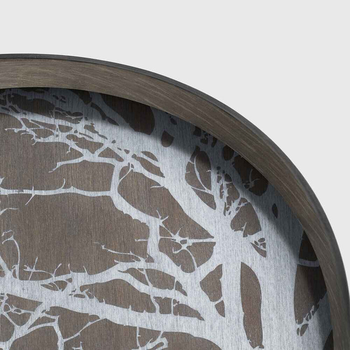 Ethnicraft Plateau en Bois Arbre, rond, 61x61x4 cm, finition blanche