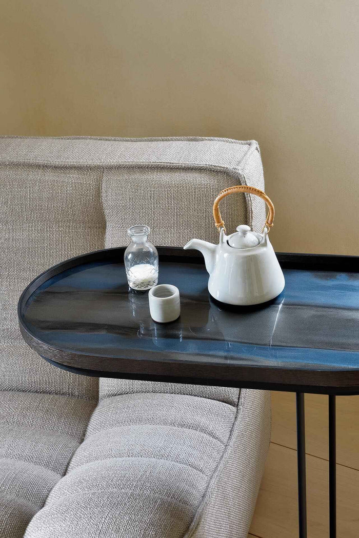 Plateau en verre Organic de Ethnicraft, graphite, 71 x 36 x 3 cm-2