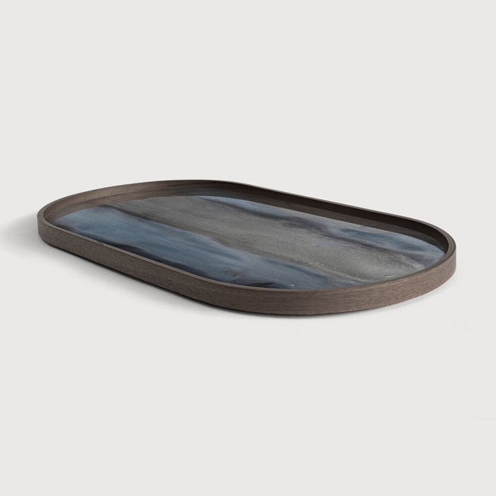 Plateau en verre Organic de Ethnicraft, graphite, 71 x 36 x 3 cm-4