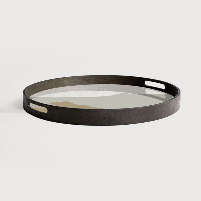 Ethnicraft plateau en verre Wabi Sabi, rond, 48x48x4 cm