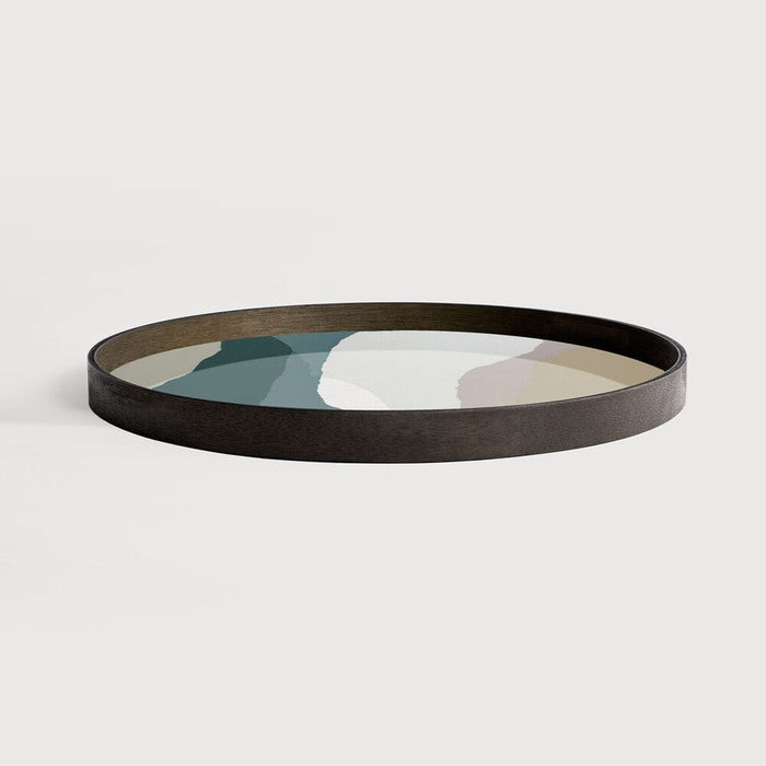 Ethnicraft plateau en verre Wabi Sabi, rond, 48x48x4 cm