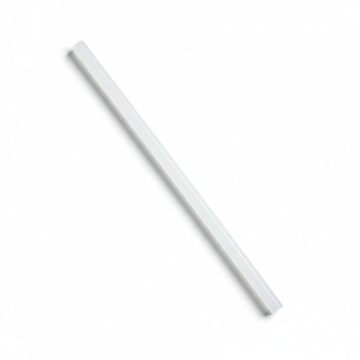 Transparent hot glue stick designed for craft projects and repairs