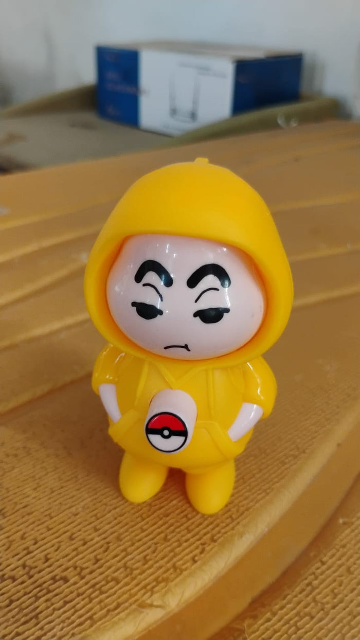 Side view of a Face Changing Keychain, demonstrating its unique design and keyring attachment.