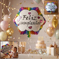 Vibrant Feliz Cumpleanos foil balloon for birthday celebrations