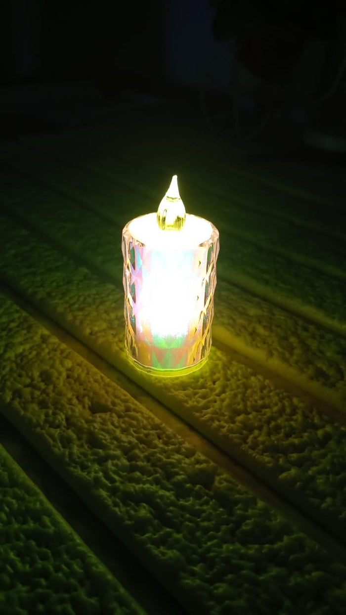 Another view of the 24 flameless LED tea light candles, ready for use.