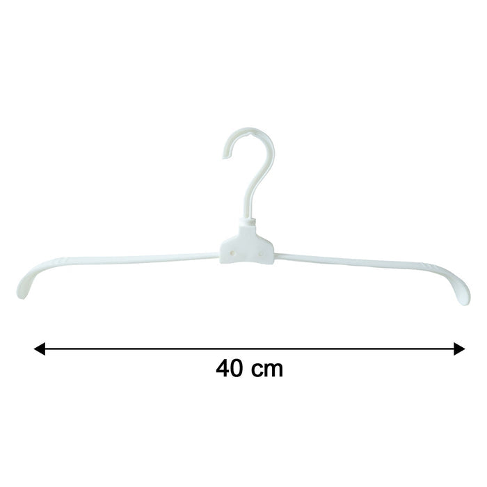 Collapsible plastic clothes hanger size reference for fit and capacity