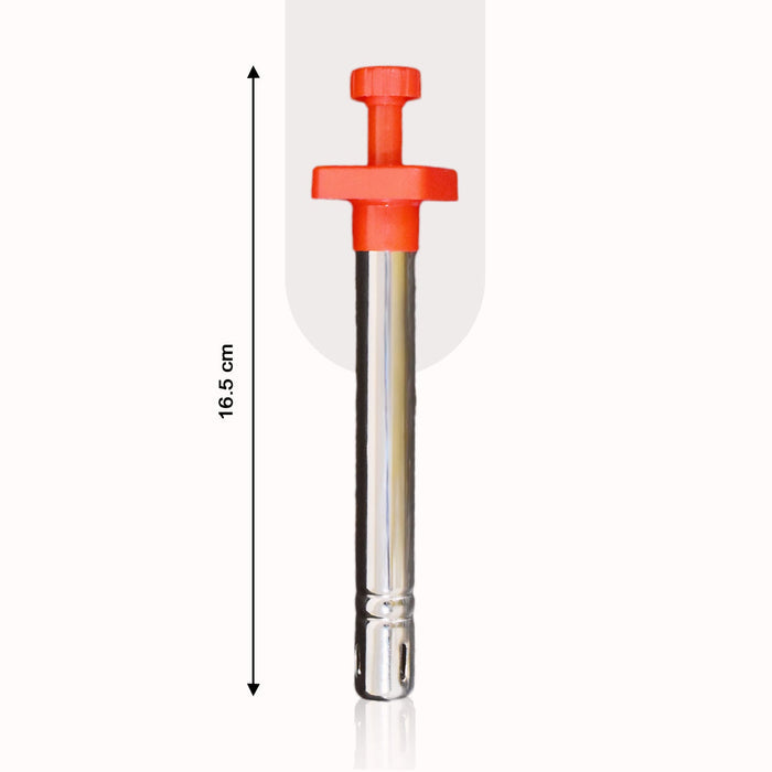 Side view of the gas lighter, emphasizing its ergonomic grip for comfortable handling.