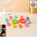 12-piece girls hair clip set with pastel hairbands and crown clips