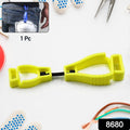 Heavy-duty glove clip holder for securing work gear.