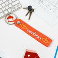 Jai Shree Ram silicone keychain with sturdy metal hook for secure attachment