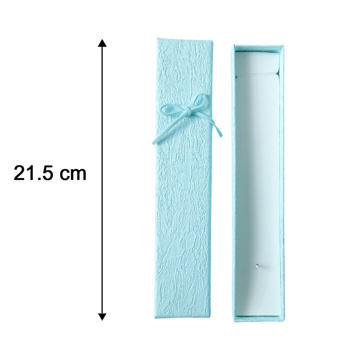 Size comparison of long jewelry gift box for understanding dimensions