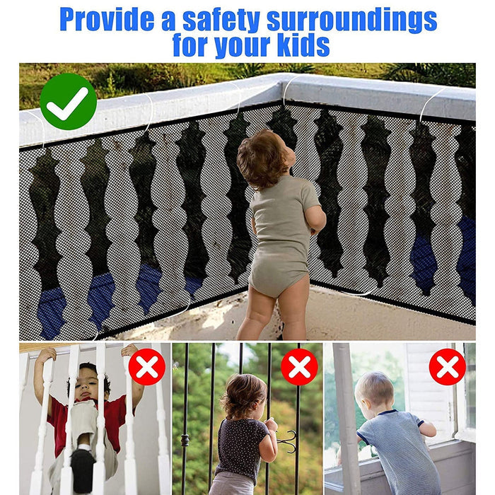 Durable balcony protection net for child and pet safety