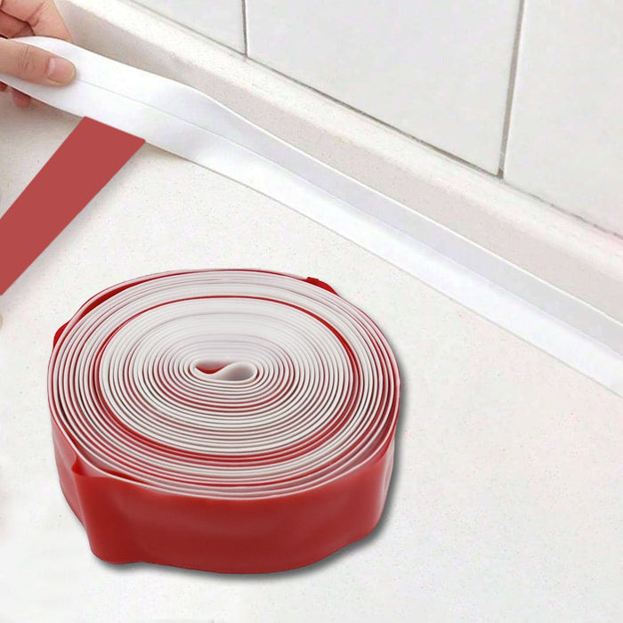 Waterproof Kitchen Sealing Tape applied around a sink for a clean finish.