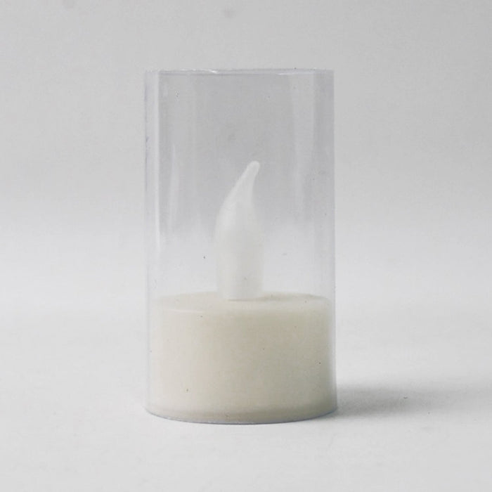 Set of flickering LED flameless candles enhancing décor for events