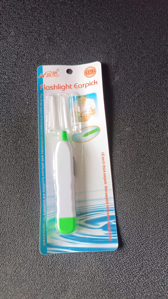 LED flashlight ear cleaner tool showing ergonomic grip