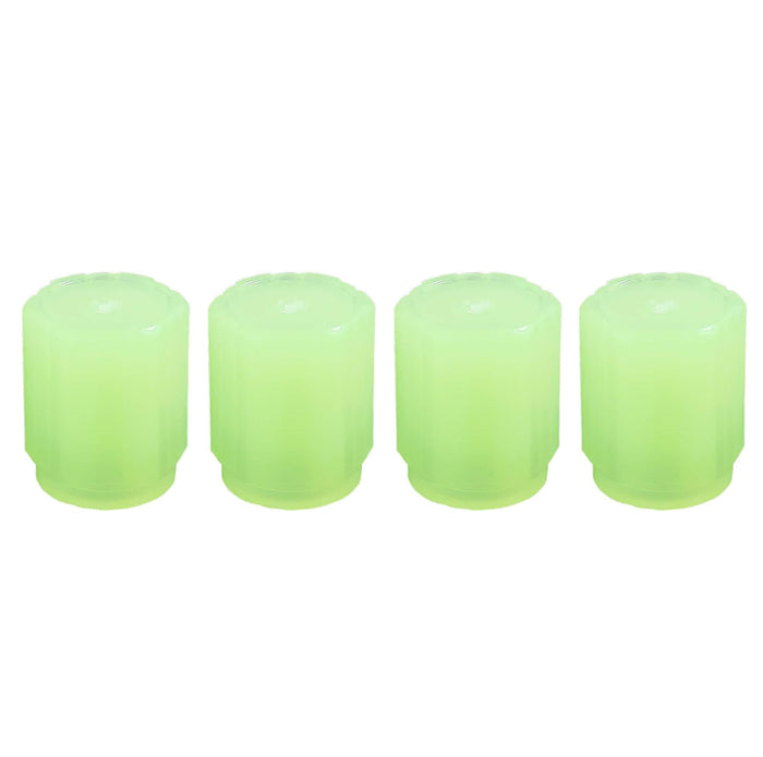Light rim caps glowing for enhanced tire visibility