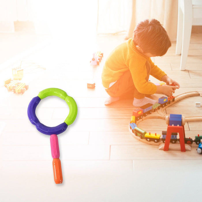 Bright magnetic sticks and connectors in kids' STEM building toy