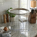 Stainless steel multipurpose kitchen utensils stand with dual-layer design