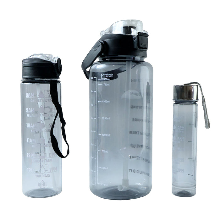 Single reusable water bottle from 3 in 1 multipurpose water bottle set