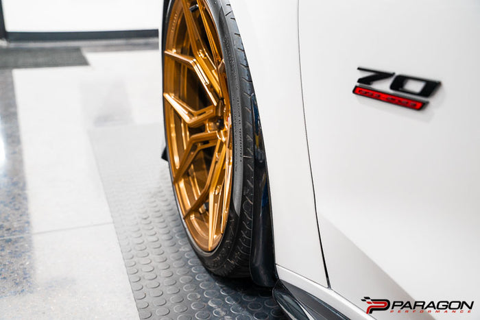 Paragon C8 Corvette Z06 & E-Ray Extended Front Splash Guards - Carbon Flash