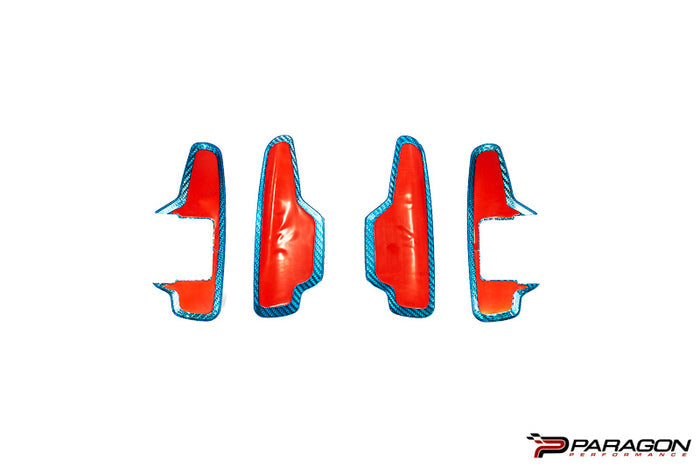 Paragon C8 Corvette Paddle Shifter Covers - Blue Carbon Fiber