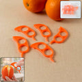 Plastic orange peeler tool for quick citrus peeling
